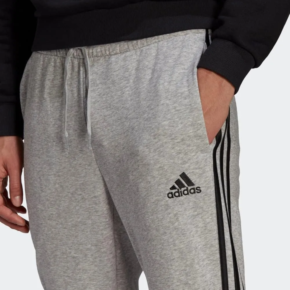adidas Men's Essentials Fleece Tapered Cuff 3-Stripes Pants