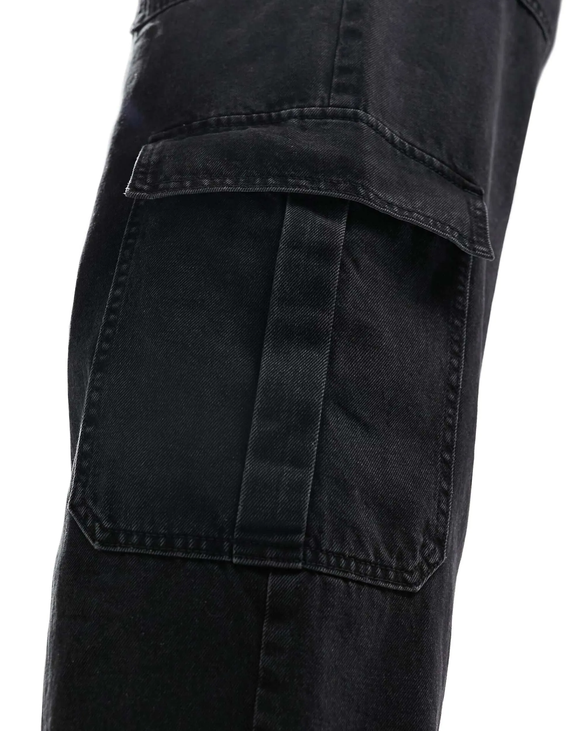 ASOS DESIGN Curve cargo jeans in black