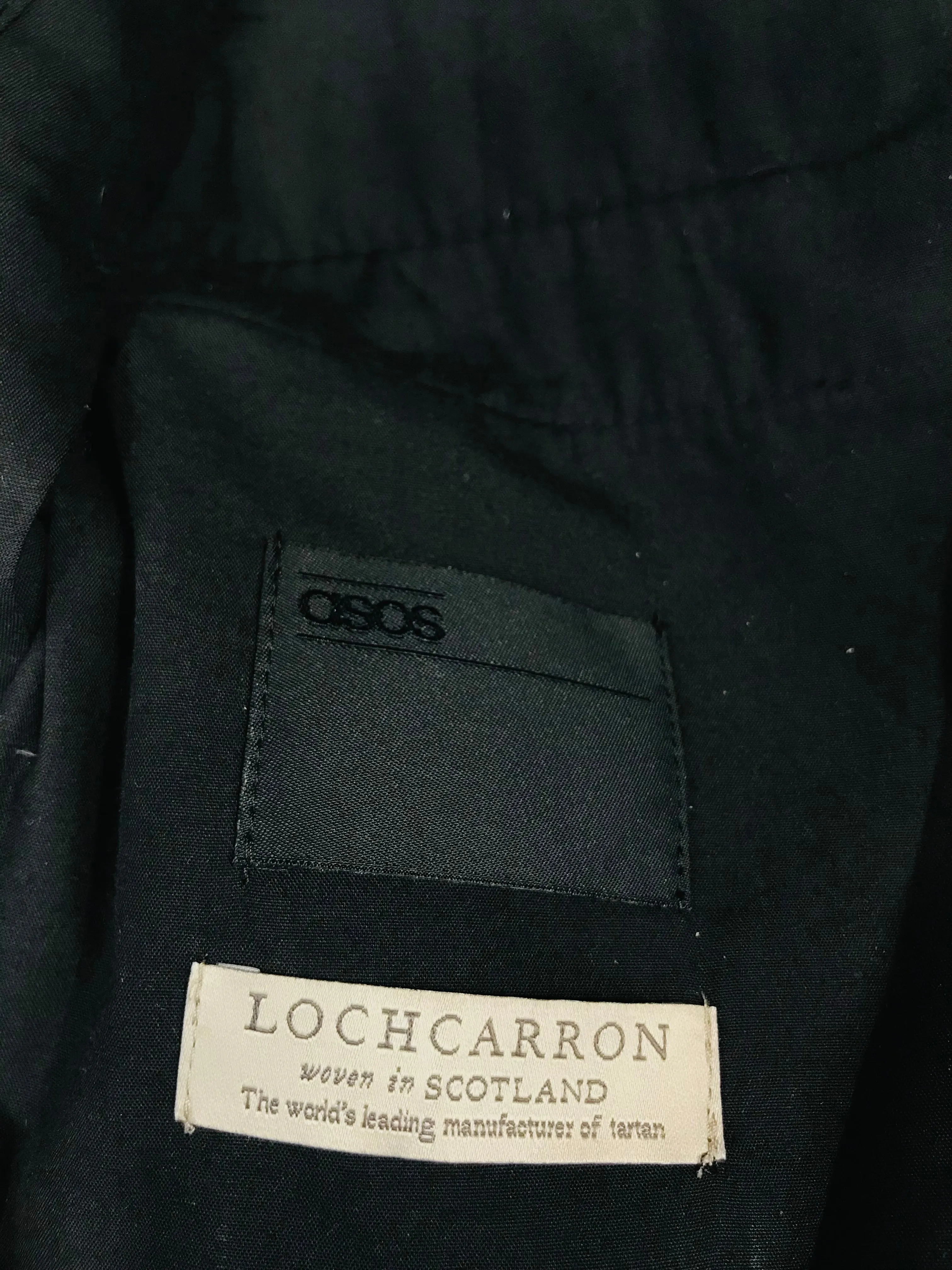 Asos Men's Lochcarron Tartan Wool Smart Trousers | 36 | Green