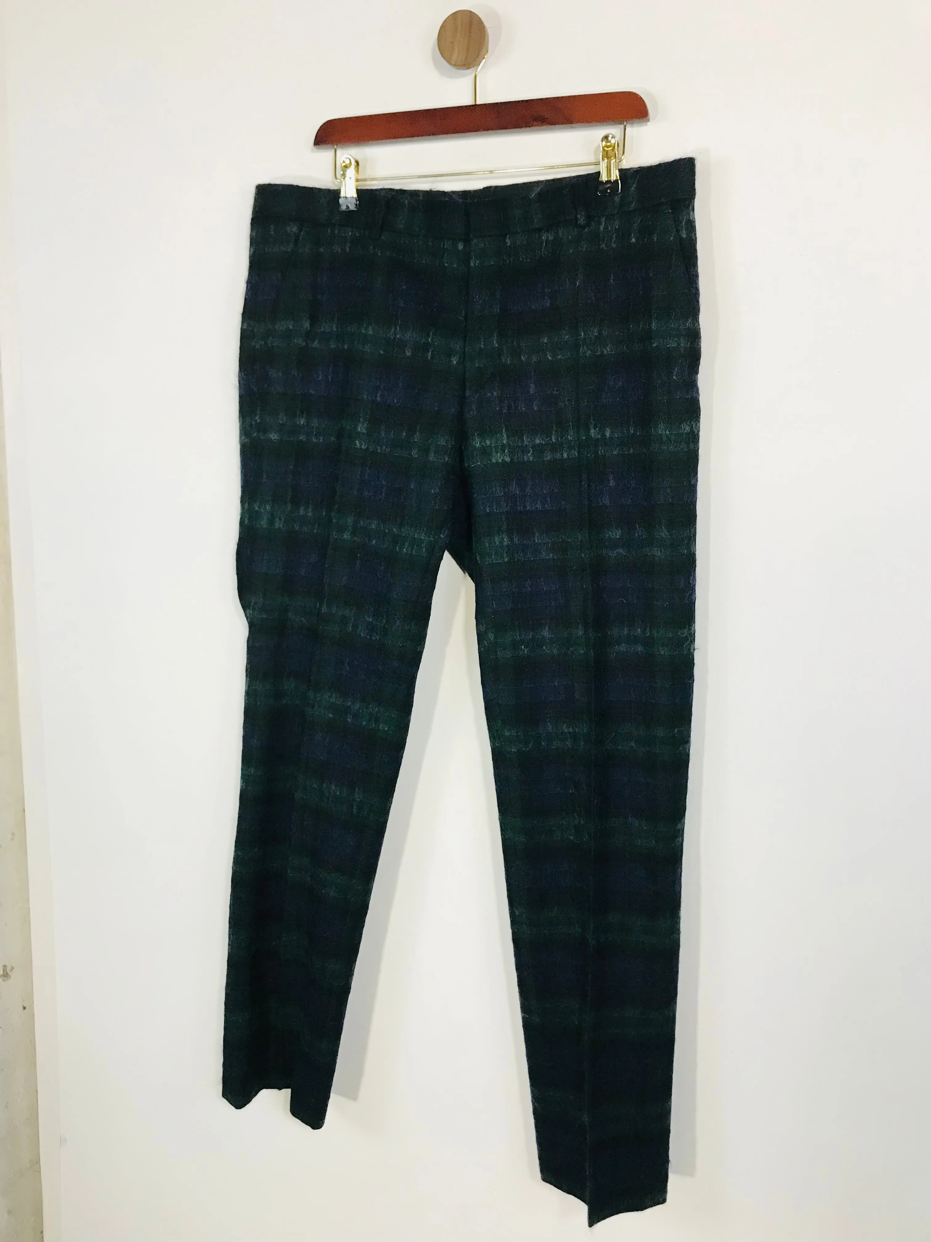 Asos Men's Lochcarron Tartan Wool Smart Trousers | 36 | Green