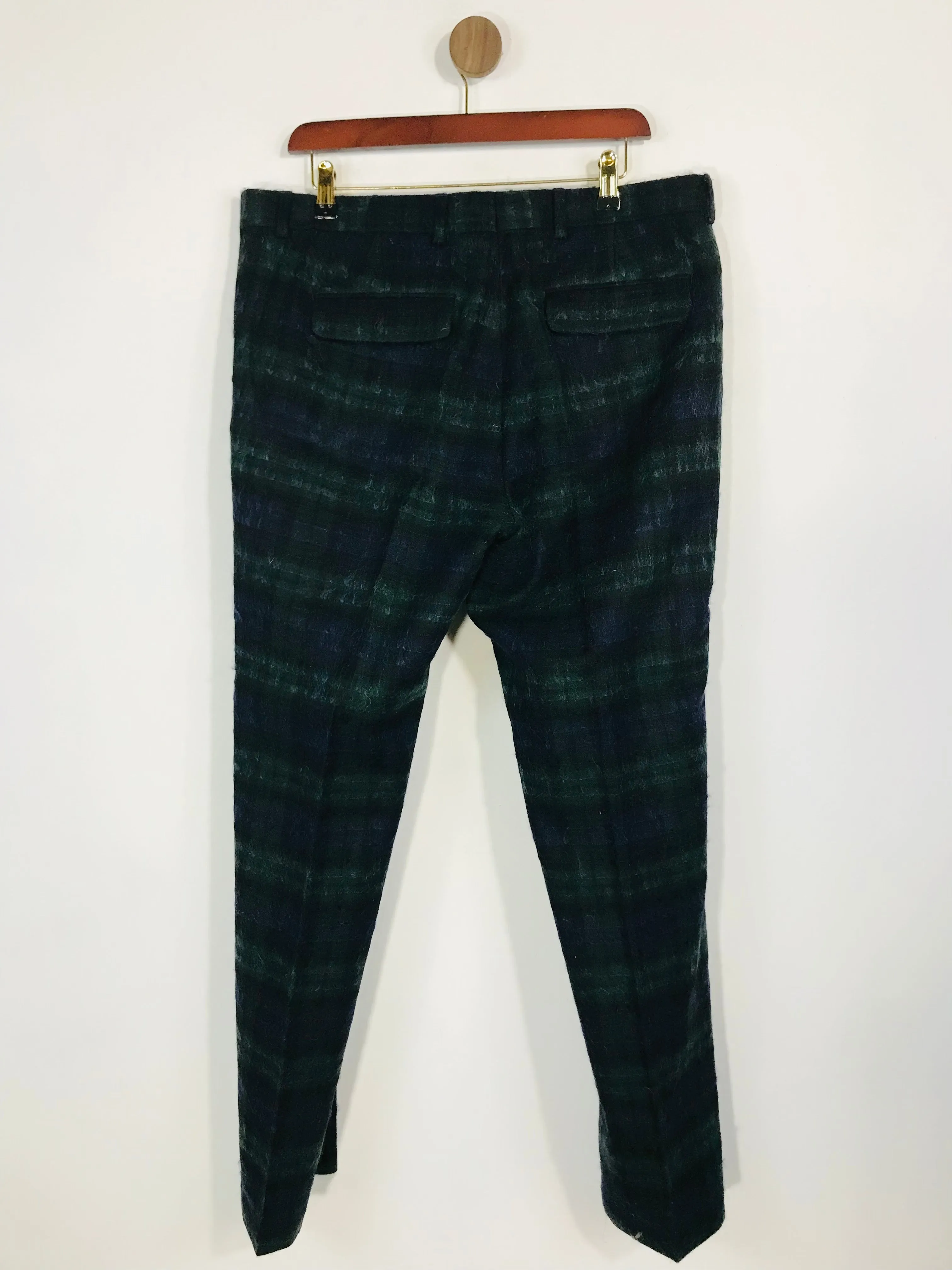 Asos Men's Lochcarron Tartan Wool Smart Trousers | 36 | Green