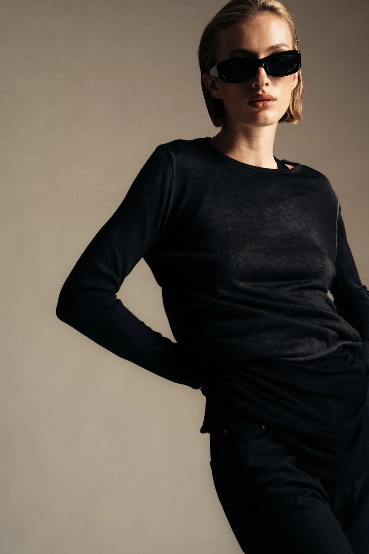 AVANT TOI | BOAT NECK OFF-GAUGE SWEATER
