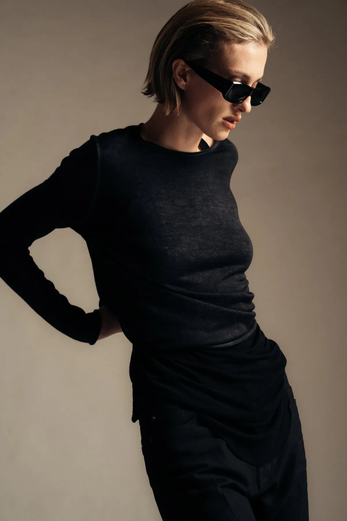 AVANT TOI | BOAT NECK OFF-GAUGE SWEATER