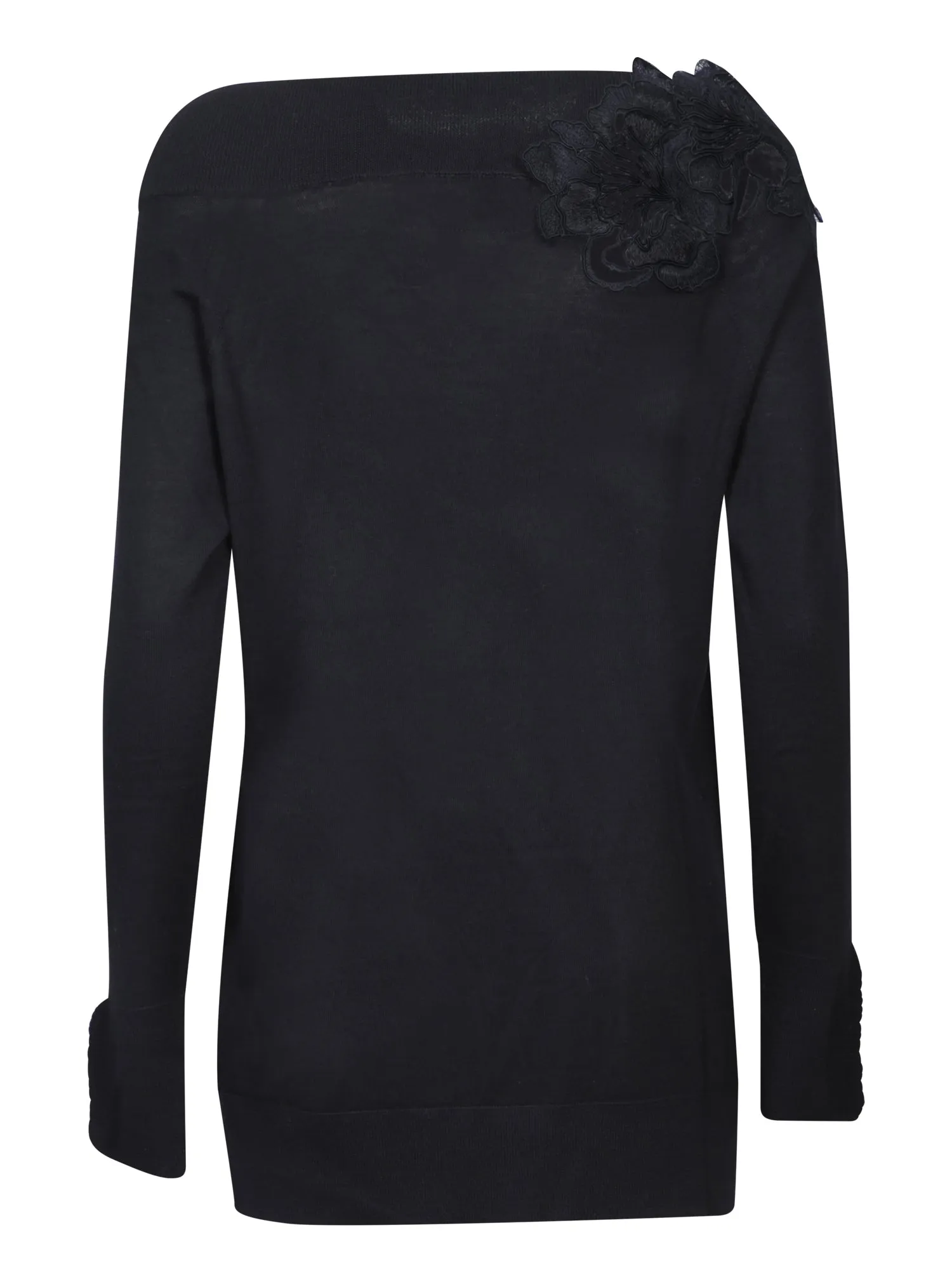 Black Embroidered Sweater