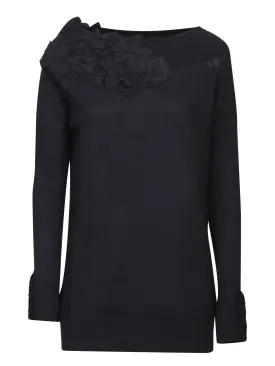 Black Embroidered Sweater
