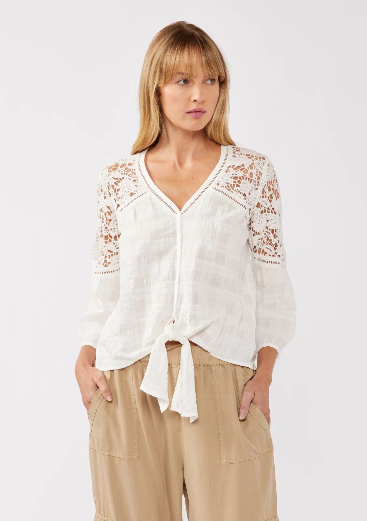 Breezy Bay Tie Front Top