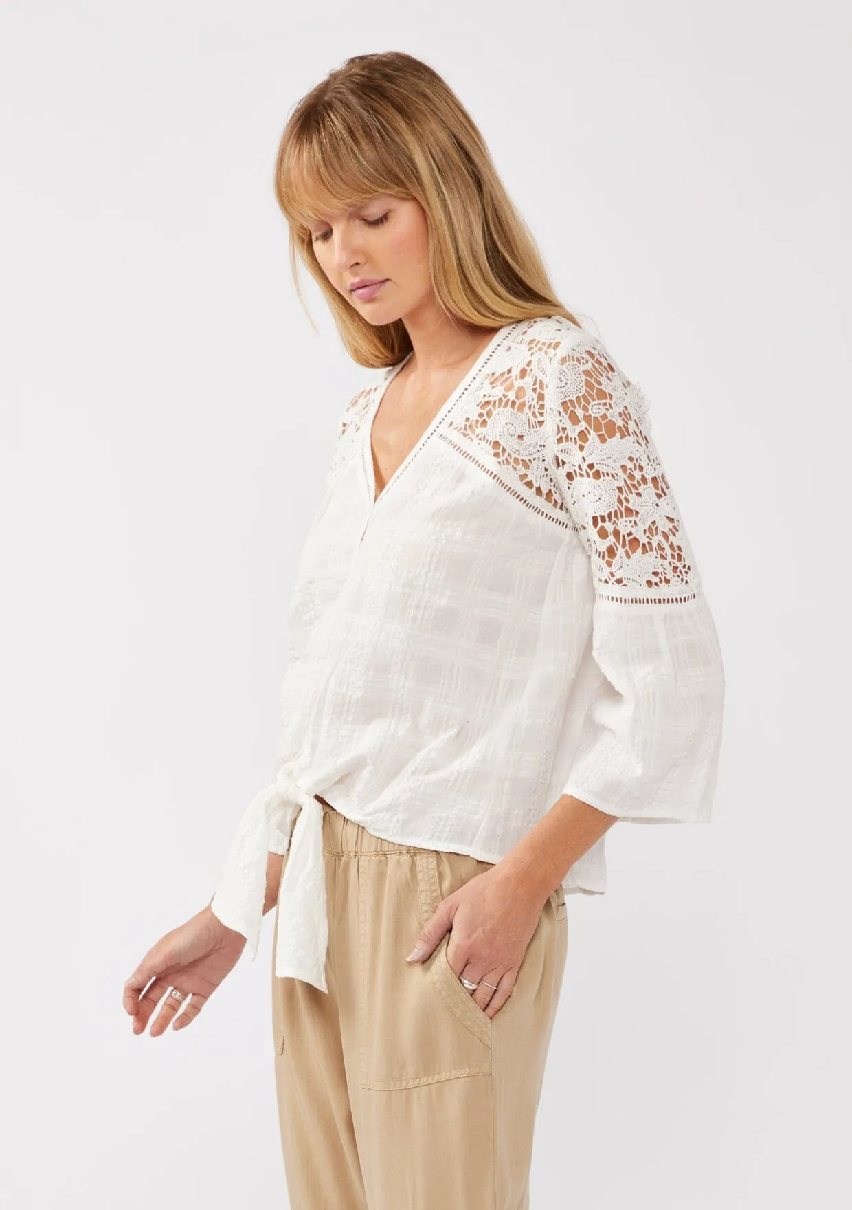 Breezy Bay Tie Front Top