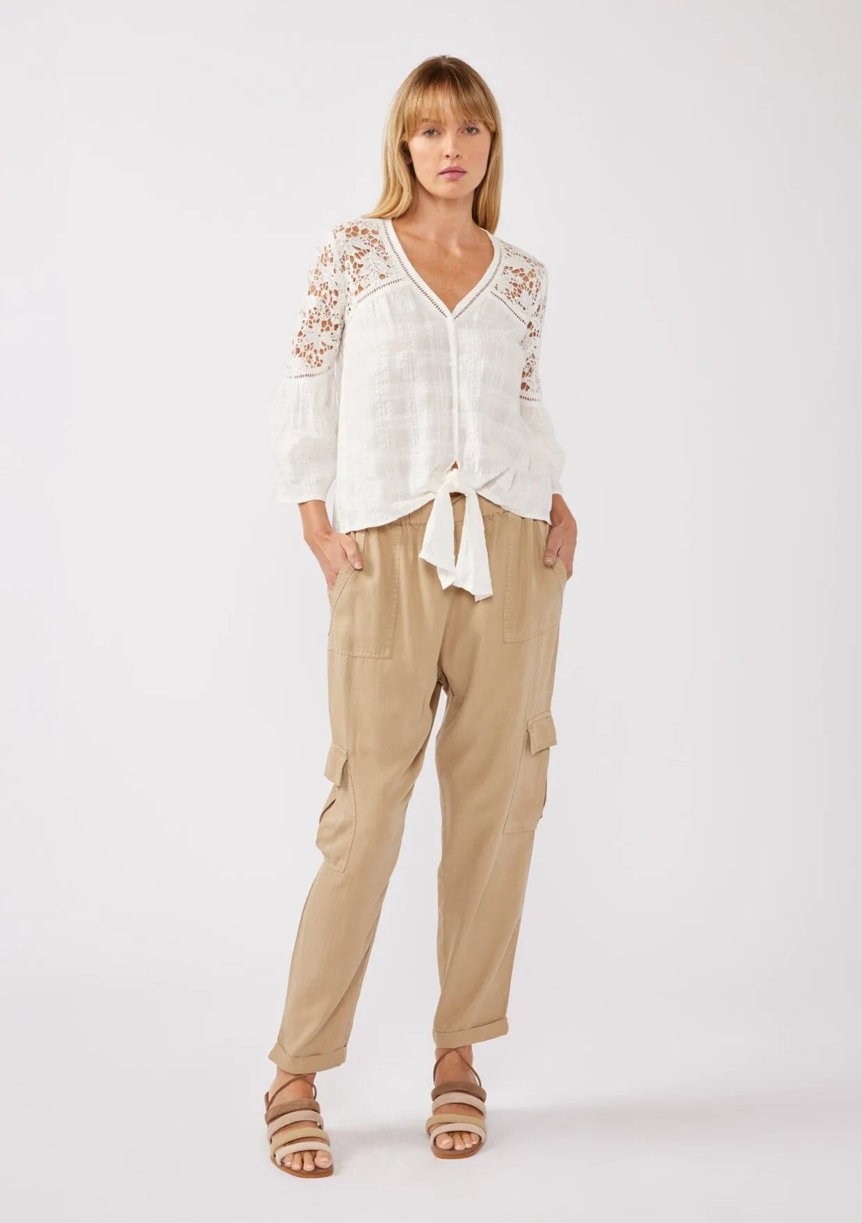Breezy Bay Tie Front Top