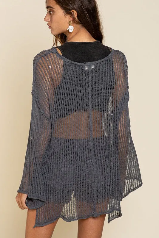 Breezy Boho Boat Neck Sweater