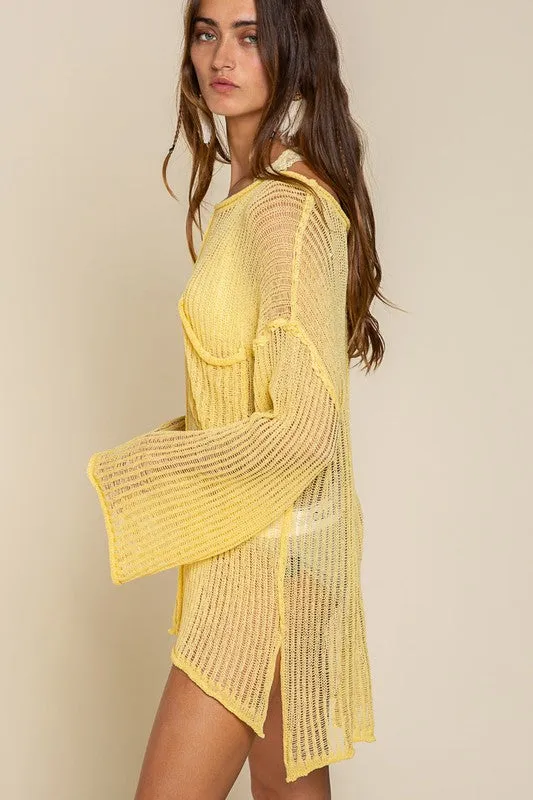 Breezy Boho Boat Neck Sweater