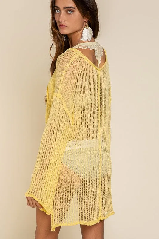 Breezy Boho Boat Neck Sweater