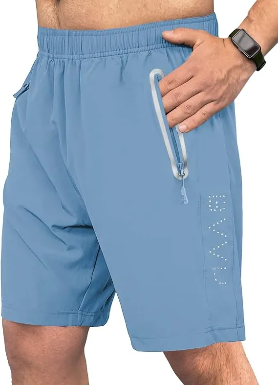 BVVU Men's Athletic Running Shorts Quick Dry 7" Lightweight Workout Gym Shorts with Pockets for Basketball Casual