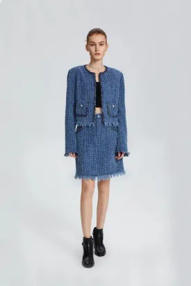 Celestine Jacket in Cotton Denim Tweed