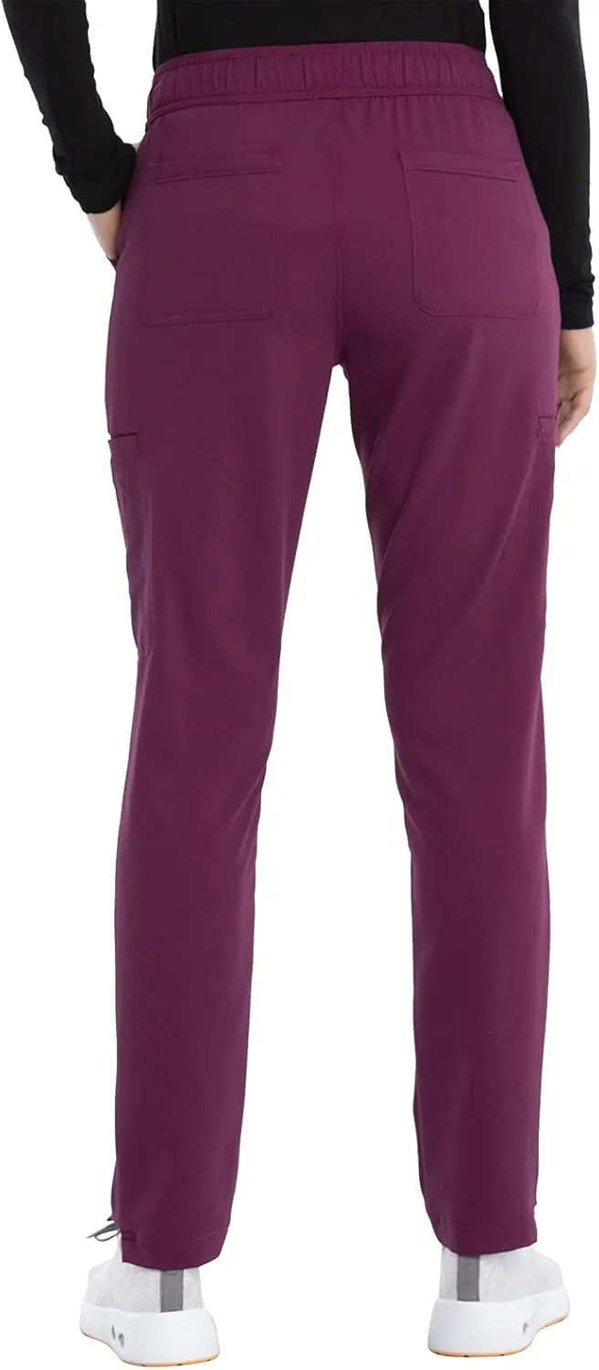 Cherokee Euphoria Women Scrubs Pant Mid Rise Tapered Leg Drawstring CK140A