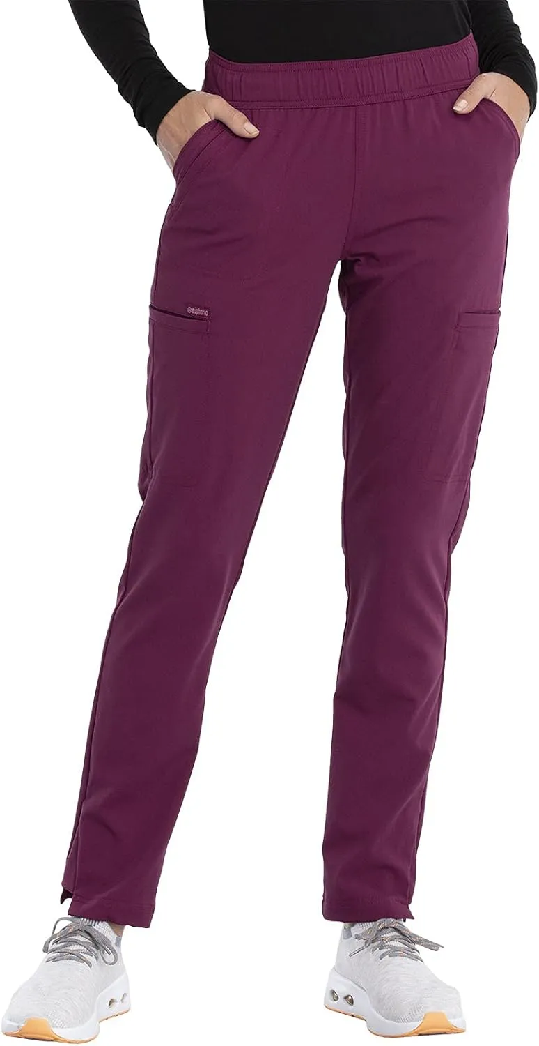 Cherokee Euphoria Women Scrubs Pant Mid Rise Tapered Leg Drawstring CK140A