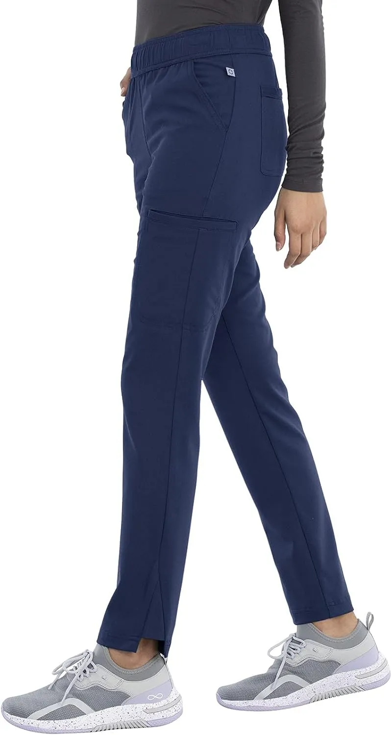 Cherokee Euphoria Women Scrubs Pant Mid Rise Tapered Leg Drawstring CK140A