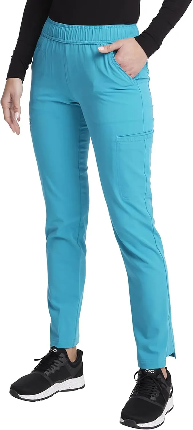 Cherokee Euphoria Women Scrubs Pant Mid Rise Tapered Leg Drawstring CK140A
