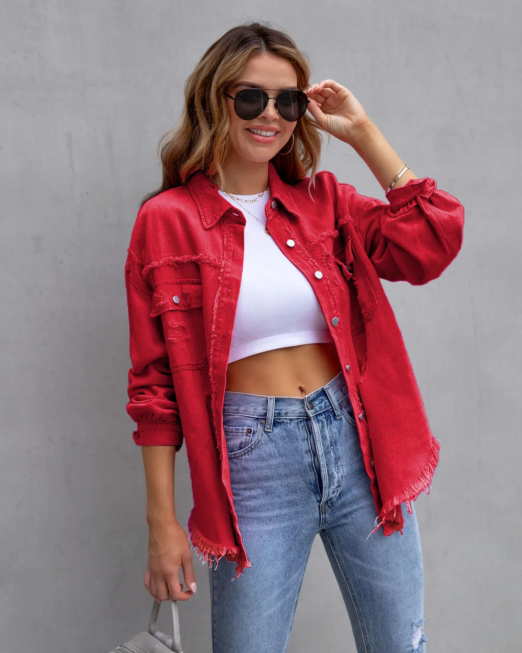 Clara | Women's Tattered Denim Jacket