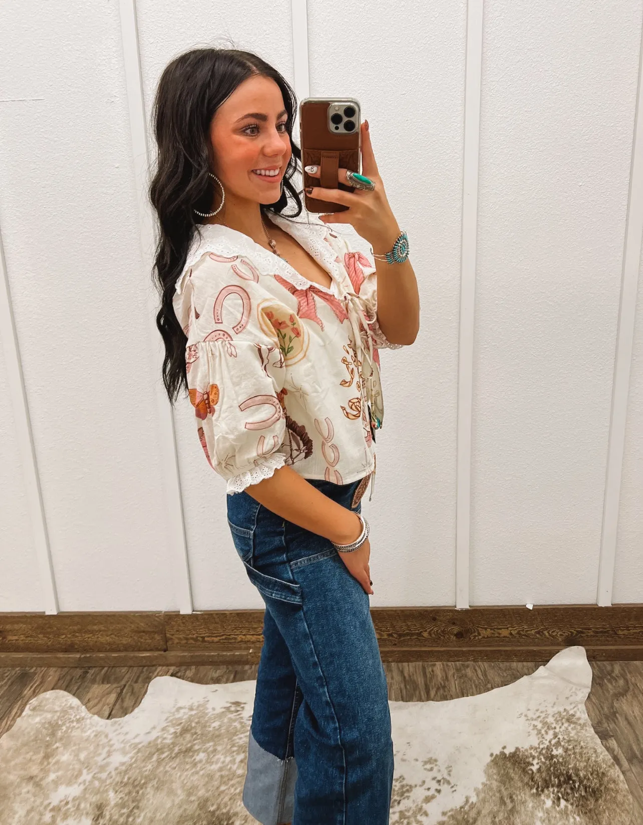 Cowgirl Sweetheart Coquette Blouse