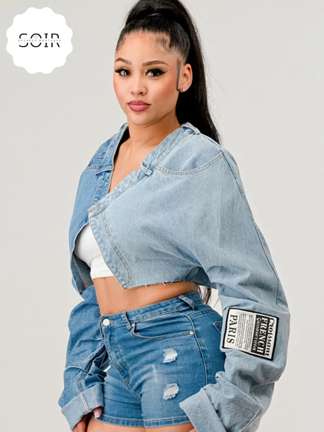 Denim Dany Patched Contrast Jacket