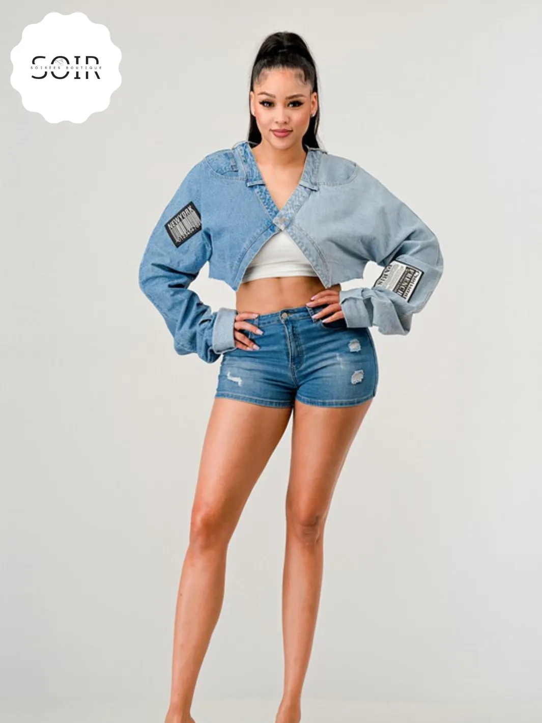 Denim Dany Patched Contrast Jacket