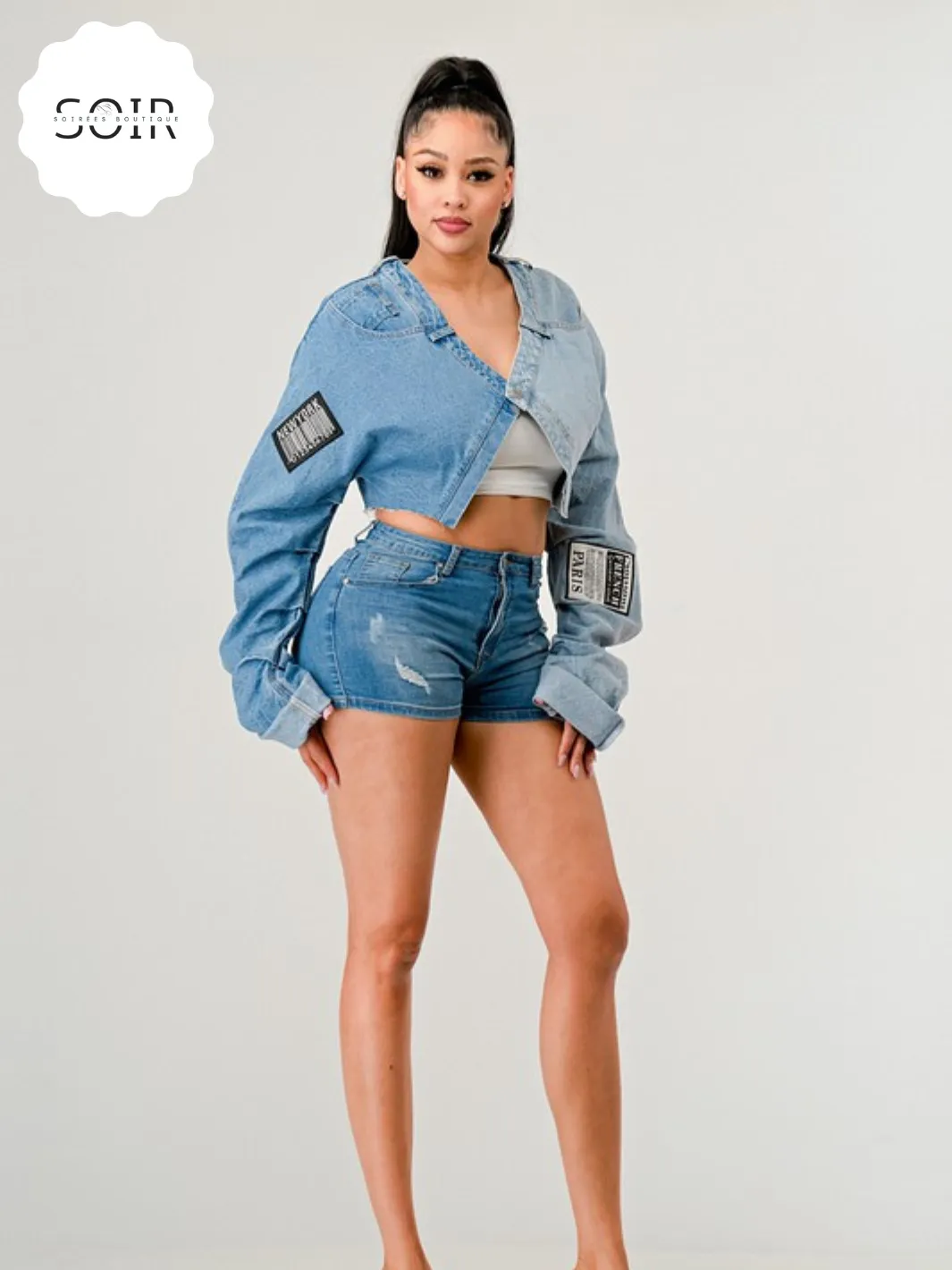 Denim Dany Patched Contrast Jacket