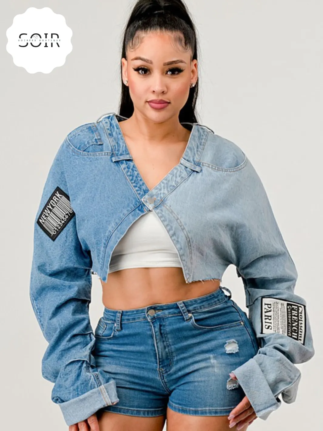 Denim Dany Patched Contrast Jacket