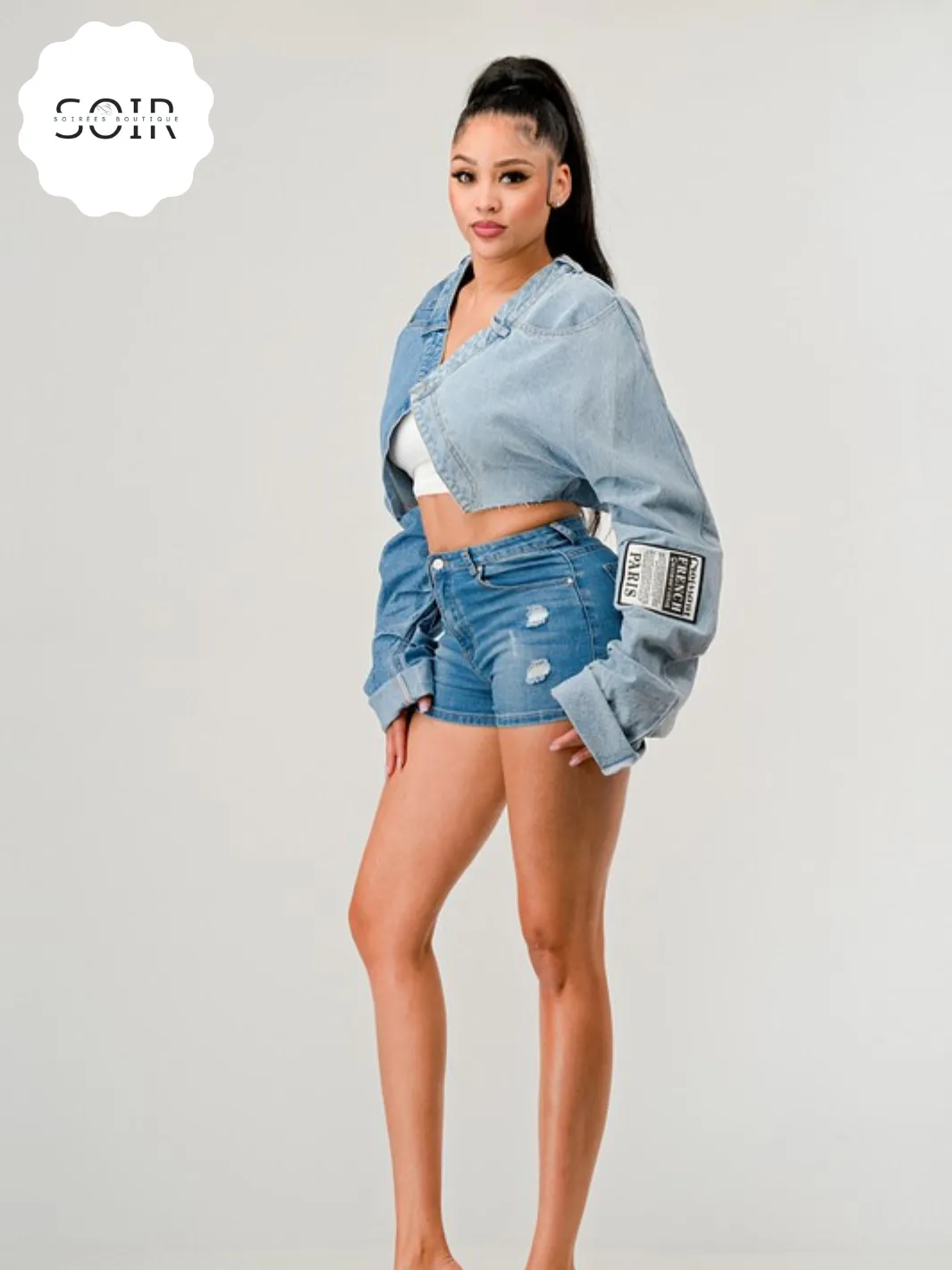 Denim Dany Patched Contrast Jacket