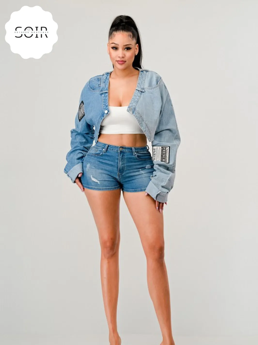Denim Dany Patched Contrast Jacket