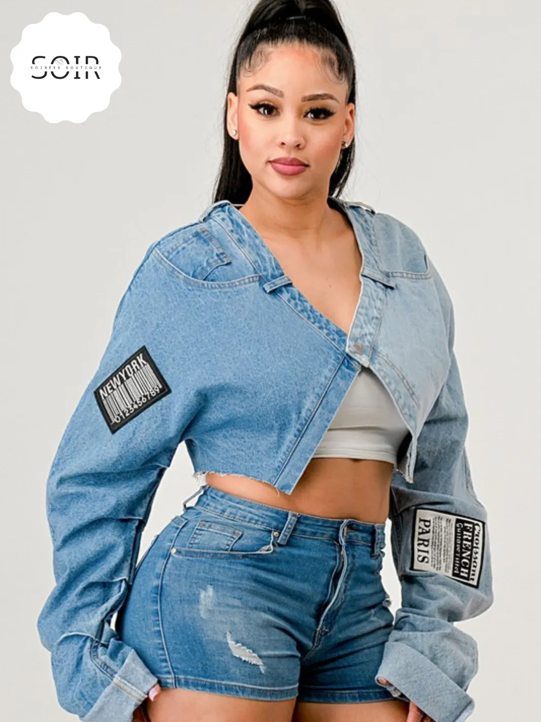 Denim Dany Patched Contrast Jacket