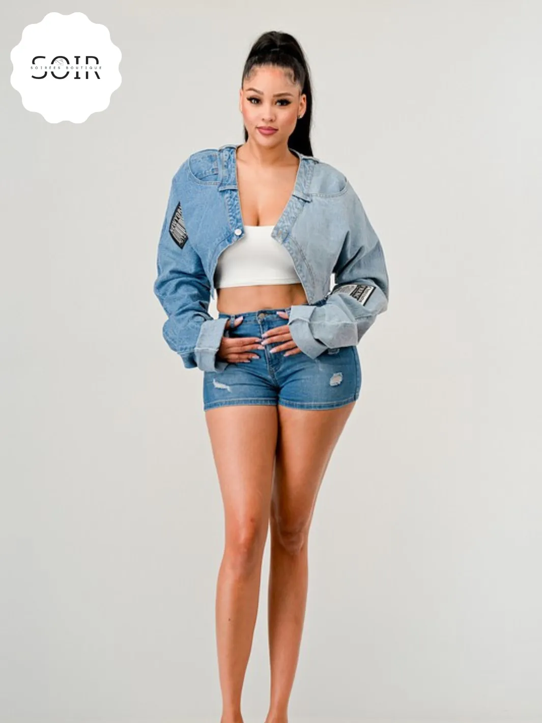 Denim Dany Patched Contrast Jacket