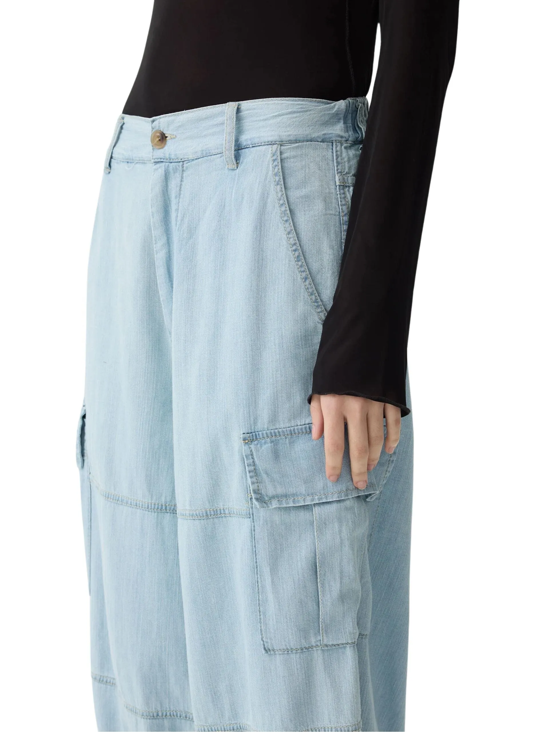 Denim Utility Cargo Pant / Light Vintage Blue