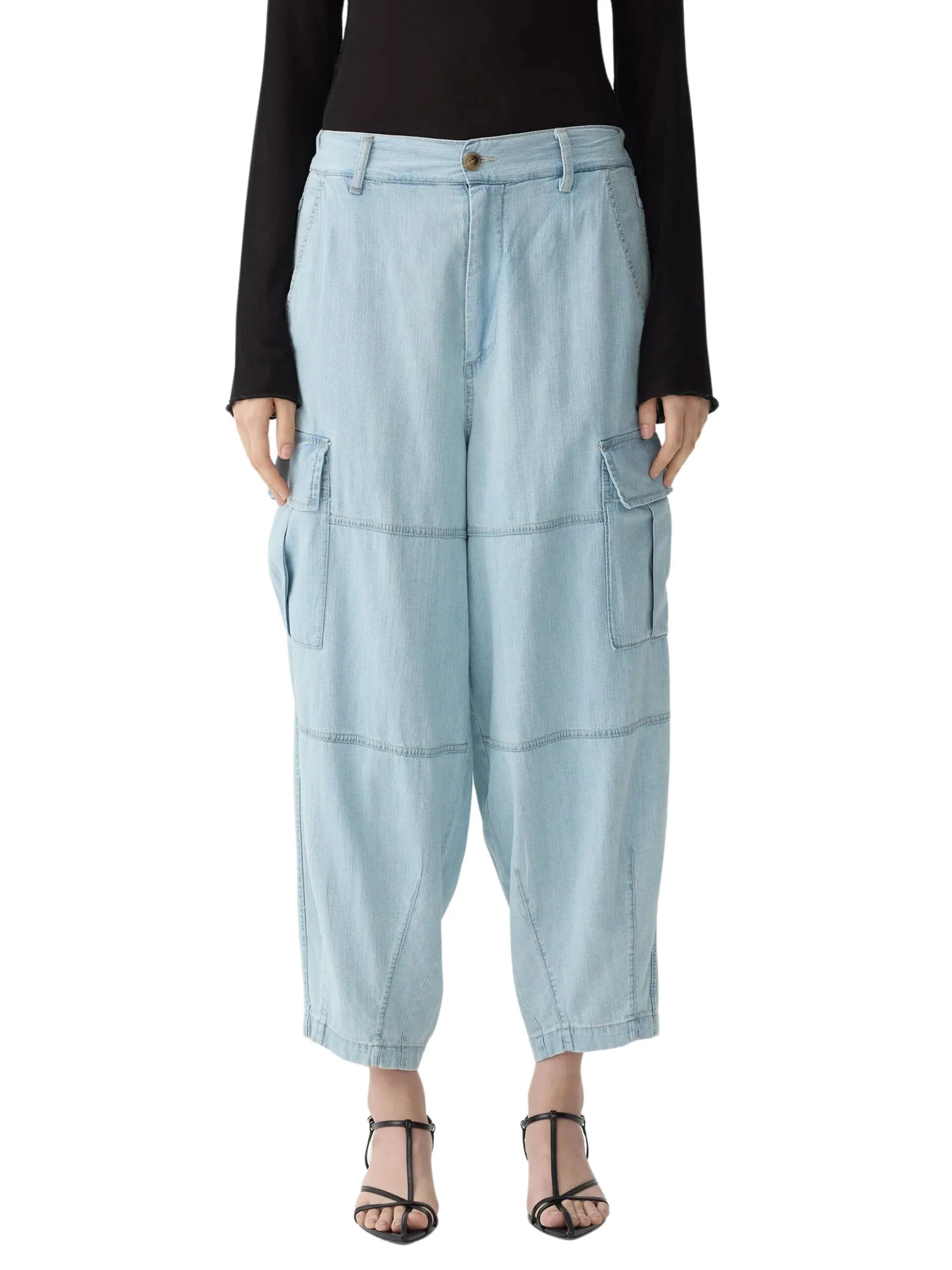 Denim Utility Cargo Pant / Light Vintage Blue