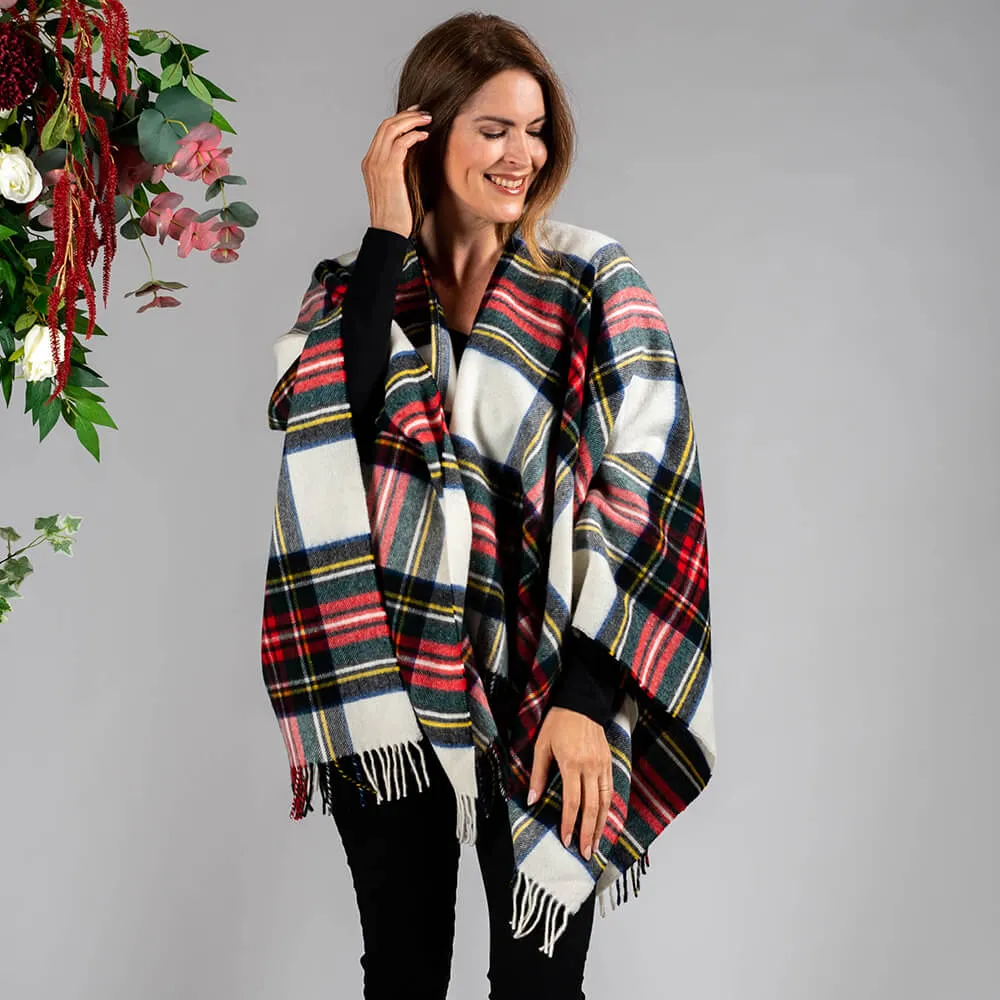 Dress Stewart Tartan Merino Wool Cape