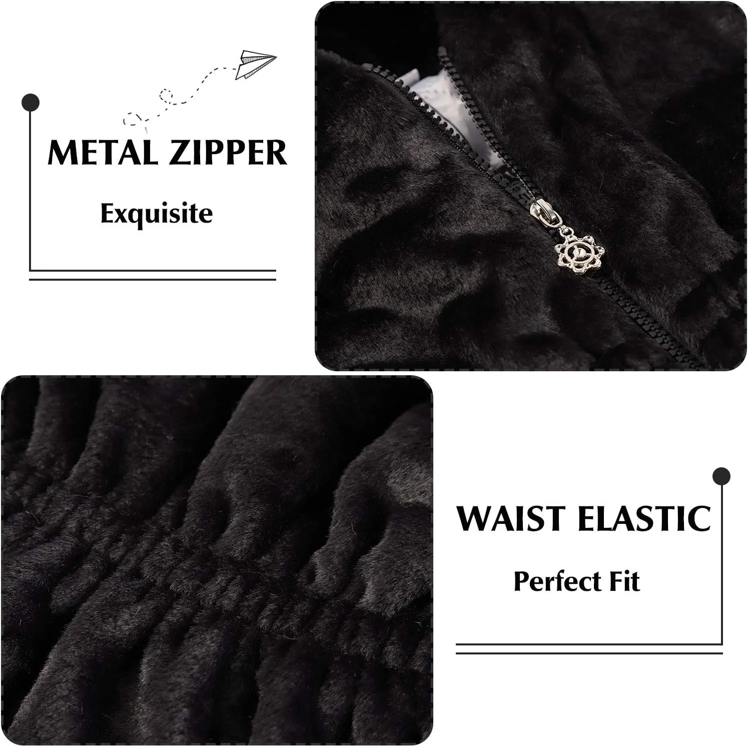 FARVALUE Baby Girls Winter Coats Toddler Faux Fur Hooded Warm Cozy Zip-Up Jacket for Little Girls