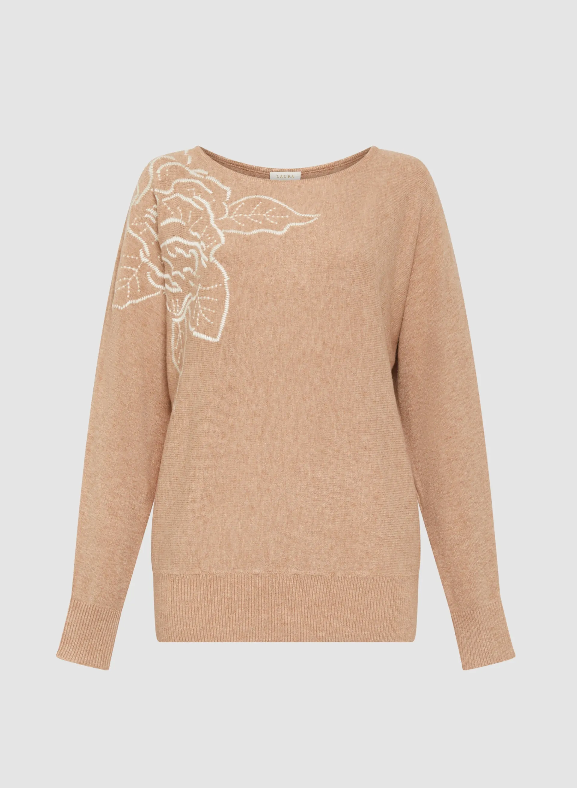 Floral Motif Sweater