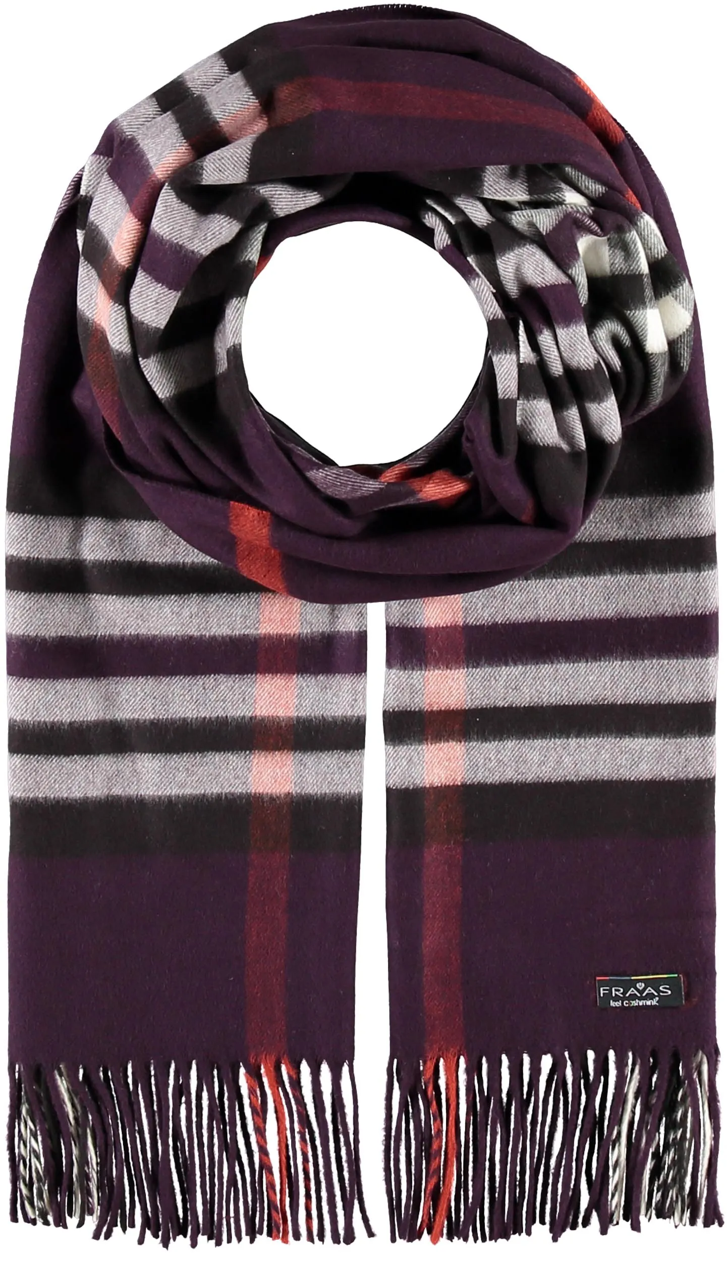FRAAS Plaid Cashmink Blanket-Scarf