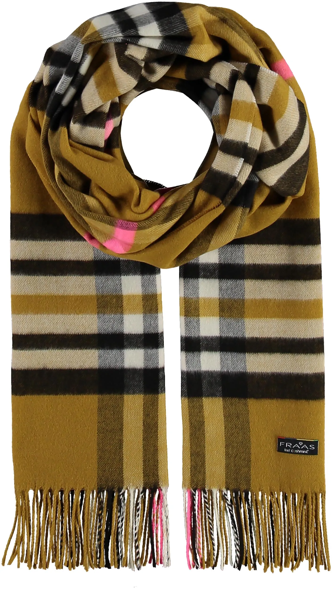 FRAAS Plaid Cashmink Blanket-Scarf