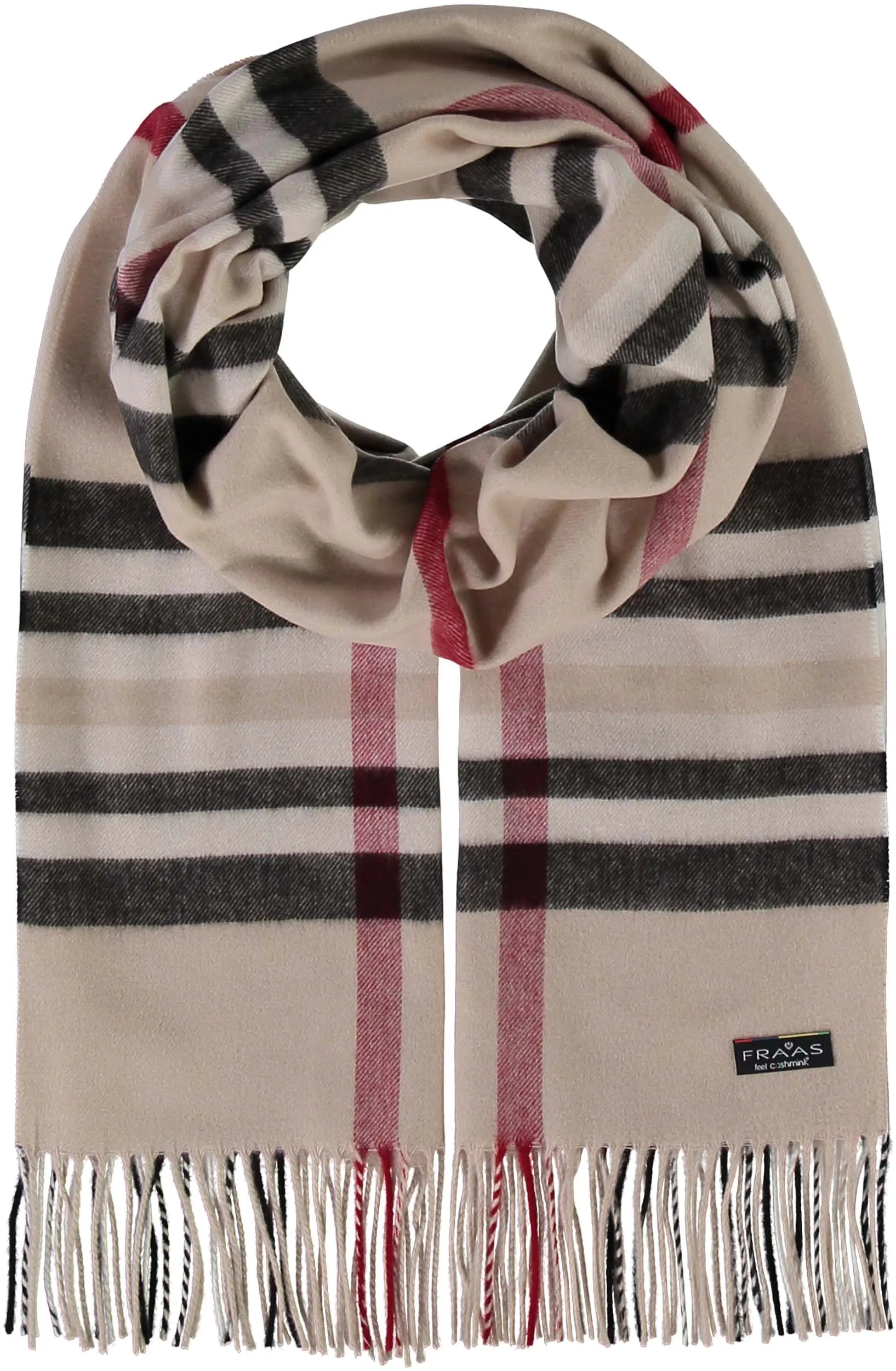 FRAAS Plaid Cashmink Blanket-Scarf