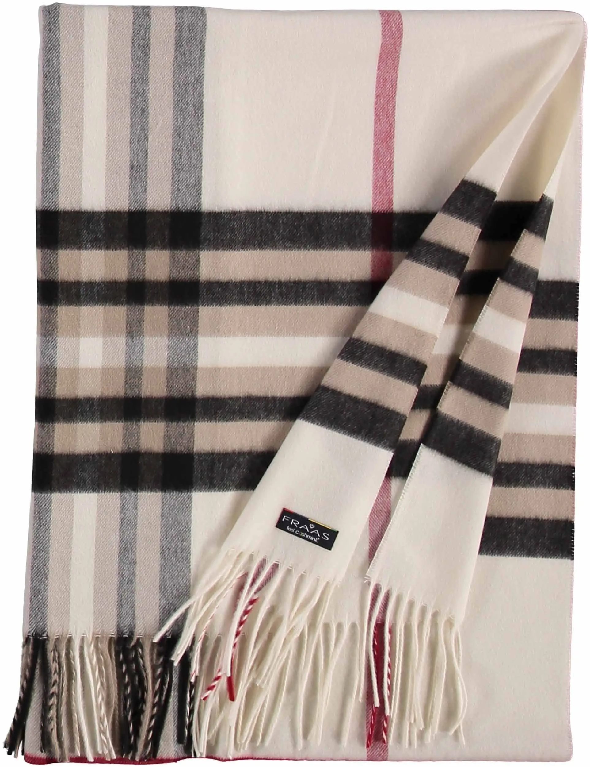 FRAAS Plaid Cashmink Blanket-Scarf