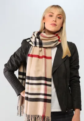 FRAAS Plaid Cashmink Blanket-Scarf