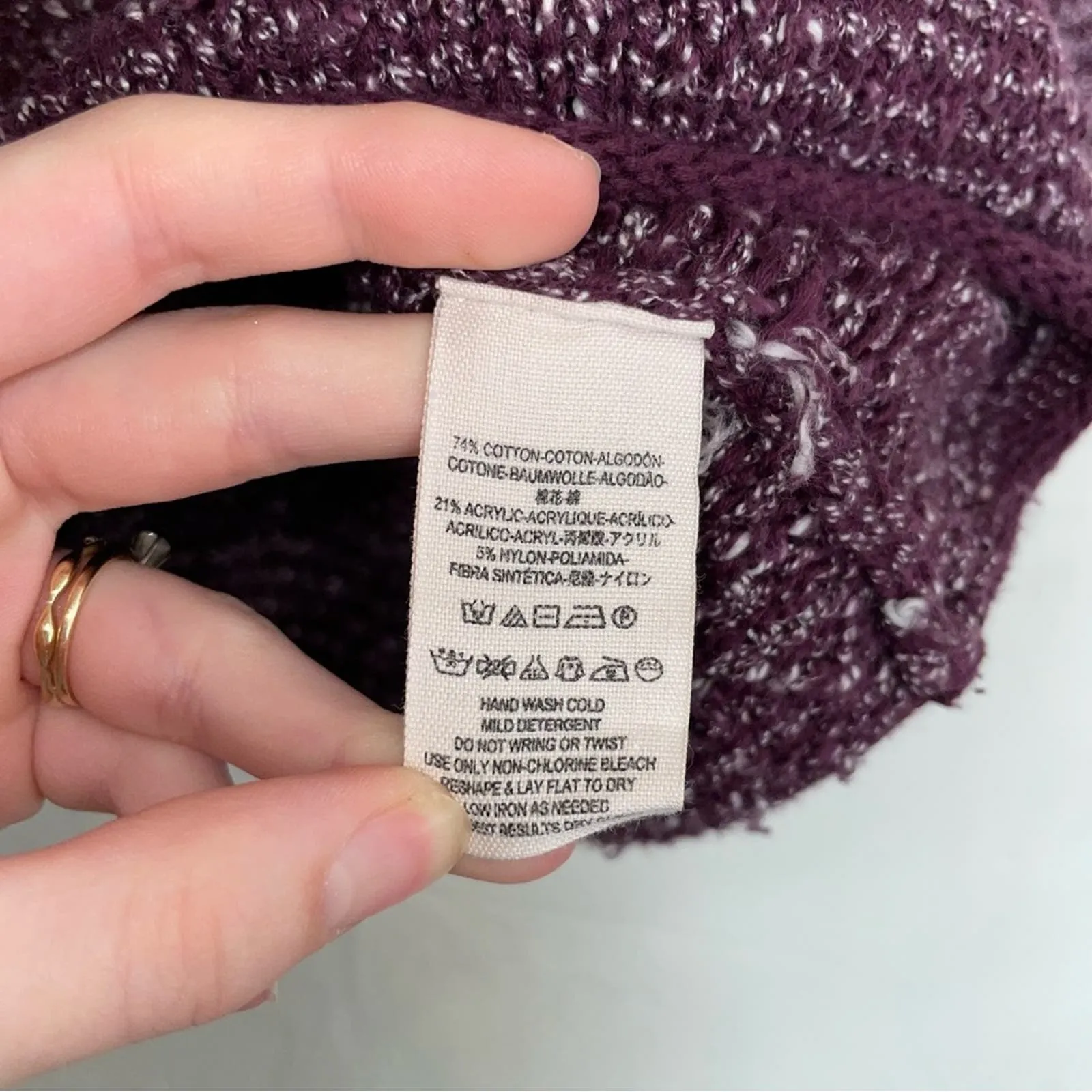 Free People Under Your Spell 3/4 Sleeve Oversized Slouchy Sweater (XS)