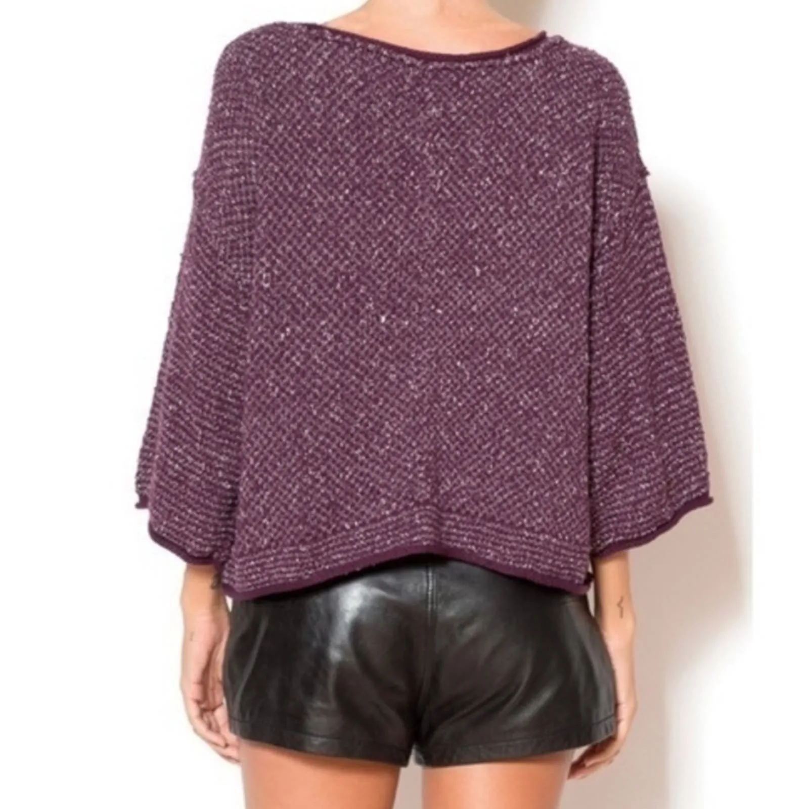 Free People Under Your Spell 3/4 Sleeve Oversized Slouchy Sweater (XS)