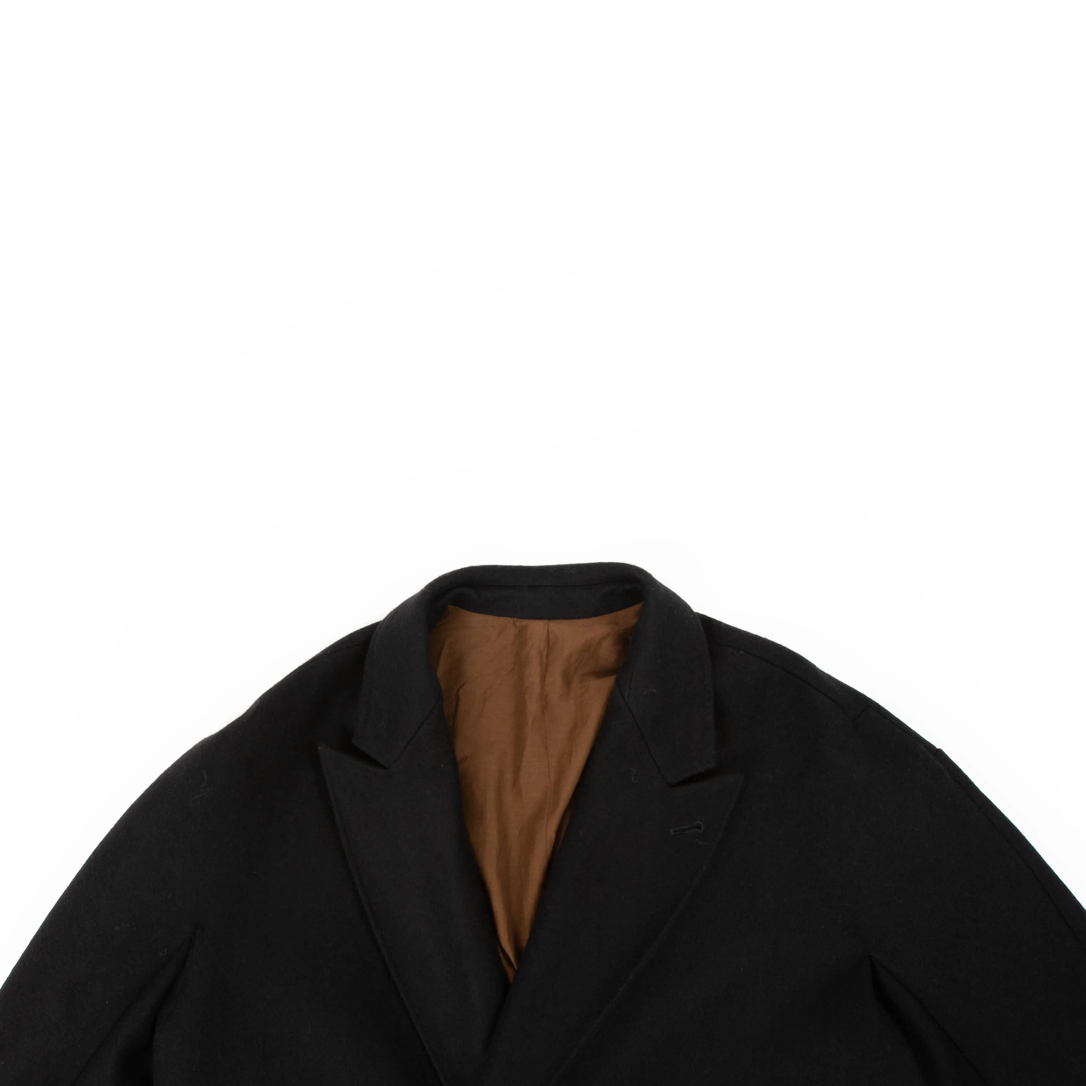 FW19 Ankle Length Lord Black Wool Coat
