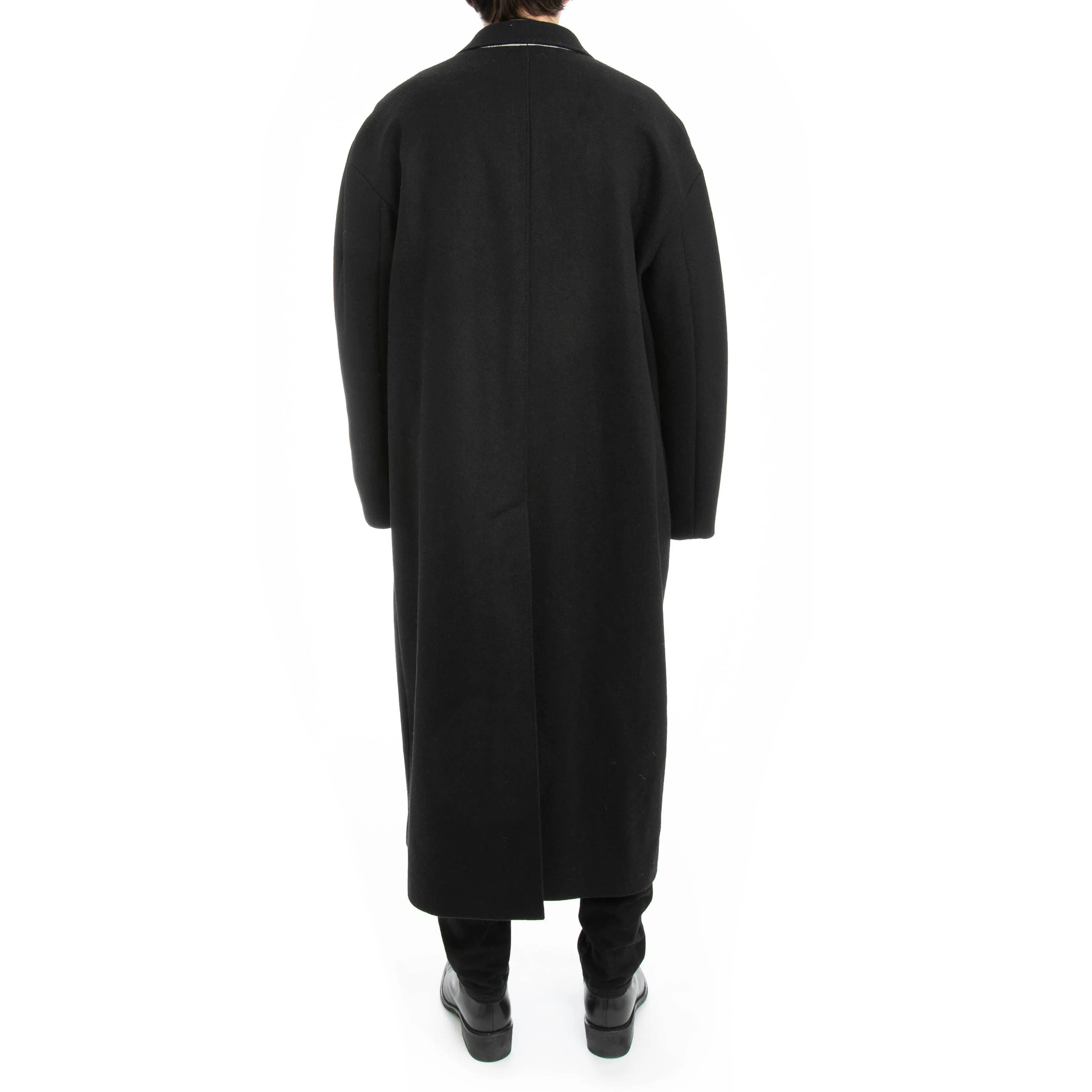 FW19 Ankle Length Lord Black Wool Coat