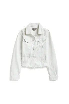 girls white denim jacket
