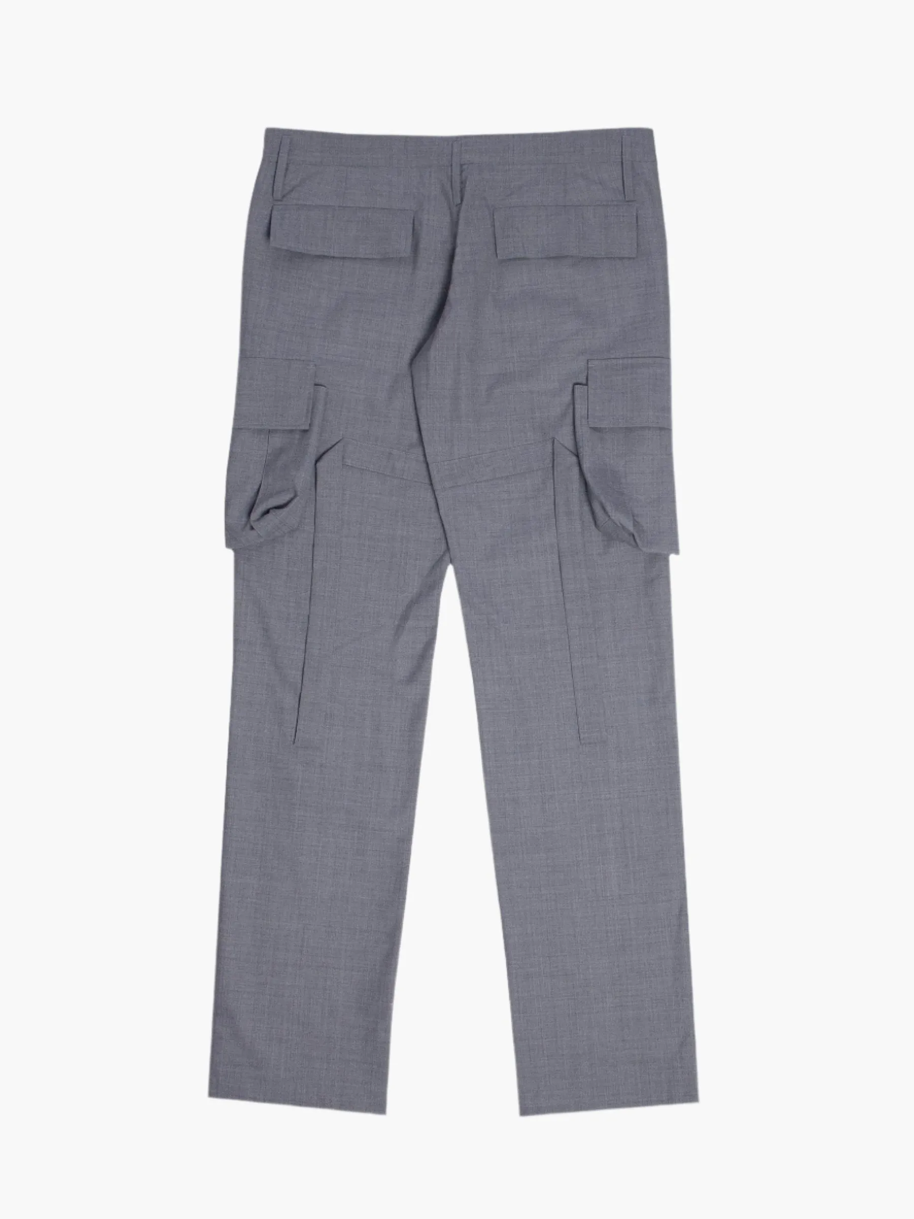 Grey Trousers with Buckle Details