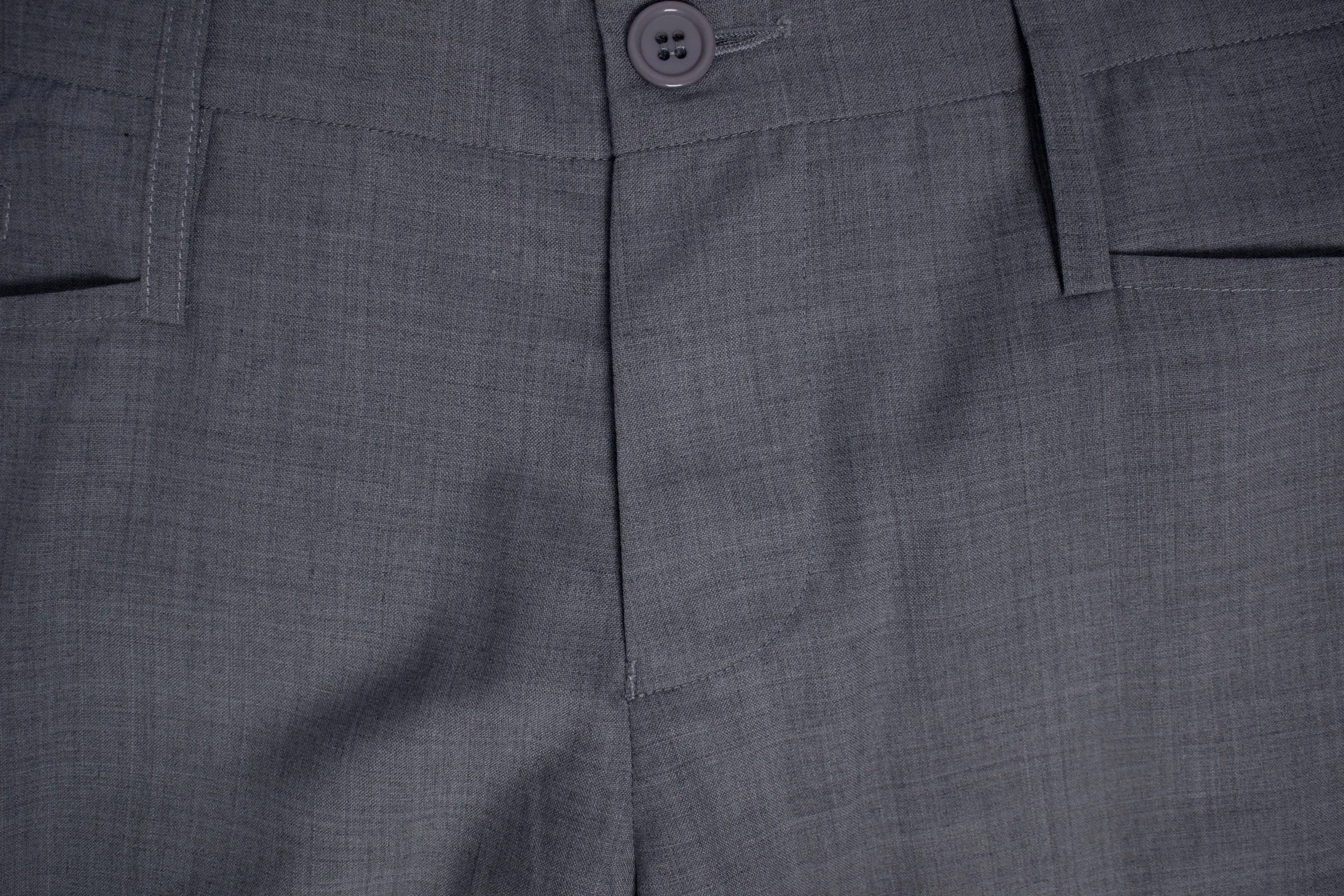 Grey Trousers with Buckle Details