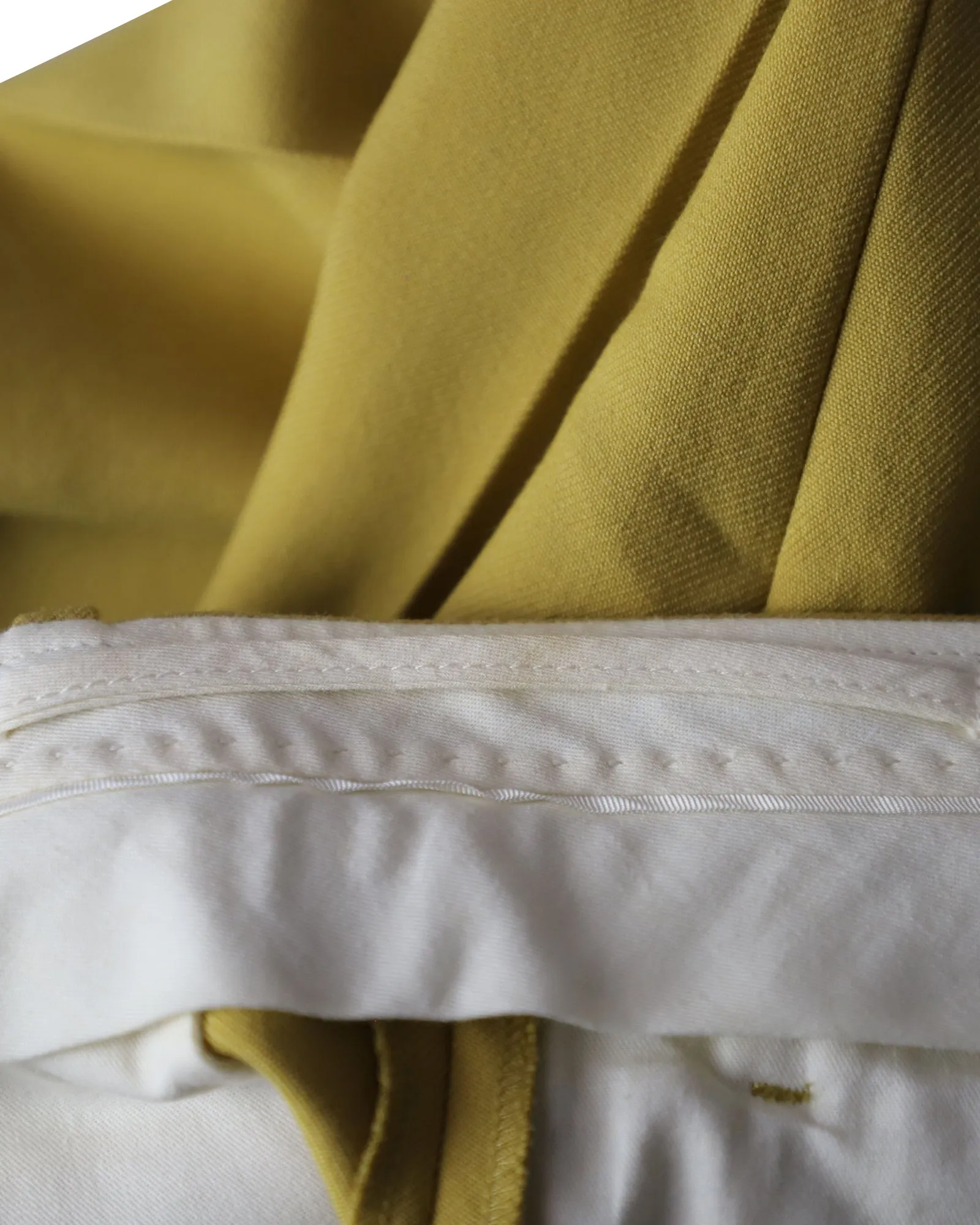Gucci Straight Trousers in Mustard Yellow Wool