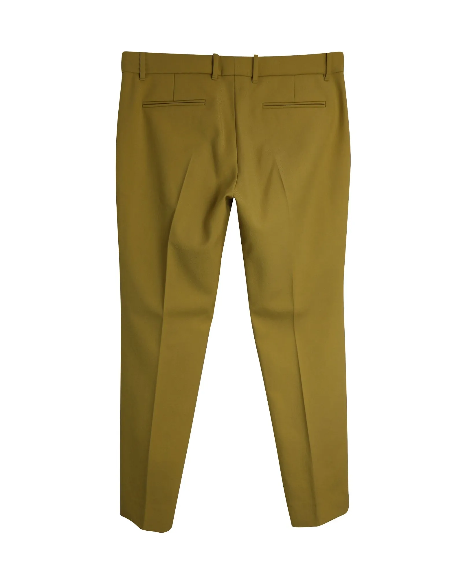 Gucci Straight Trousers in Mustard Yellow Wool